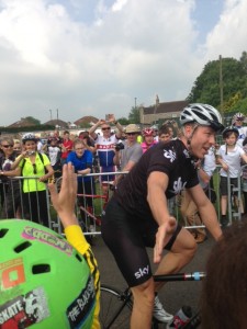 Sir Chris Hoy at the opening of the Odd Down Circuit